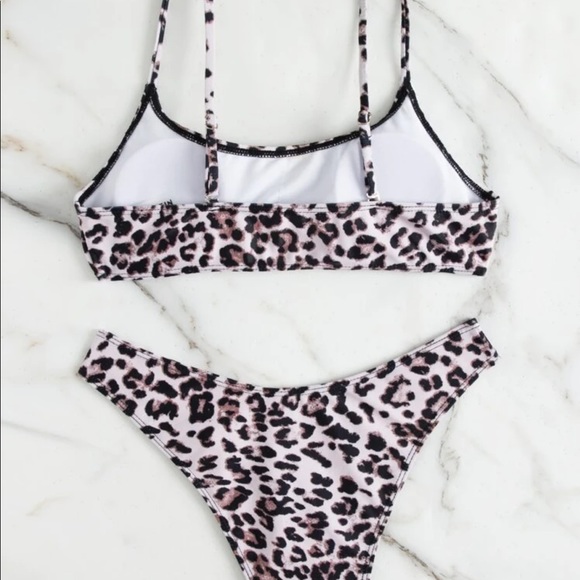 leopard print bikini Brazilian thong boho - Picture 3 of 3
